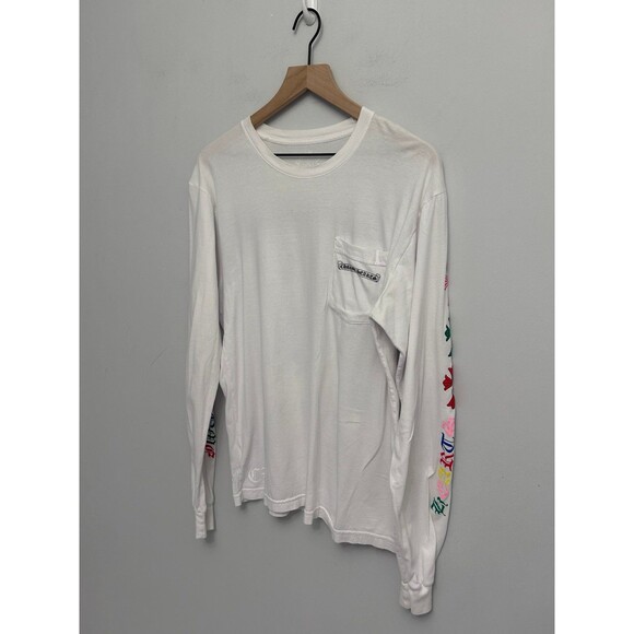 Chrome Hearts Multi-Color Cross Cemetery long-sleeve T-shirt in white Large - Picture 3 of 11